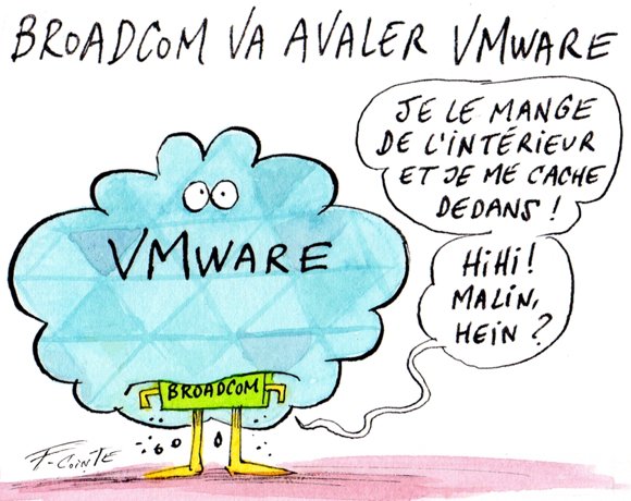 Dessin: Broadcom s'offre VMware pour 61 milliards de dollars
